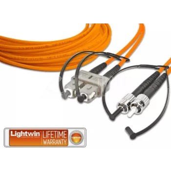 Lightwin aukštos kokybės dvipusis LWL šuoliukas, MM OM1, SC - ST (LDP-62 SC-ST 10.0)