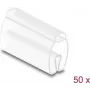 Kabelių žymekliai DELOCK 80952, 50 vnt., kabeliams Ø 6–10 mm, permatomi