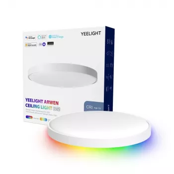 Lubinis šviestuvas Yeelight Arwen 550S — 50 W LED, 3500 lm, RGB, reguliuojamas, 55,5 cm skersmuo, IP50, Wi‑Fi/Bluetooth, CRI 95