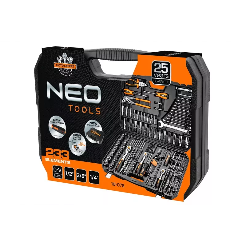 Neo 10-078 mechaniko įrankių rinkinys 233 įrankiai