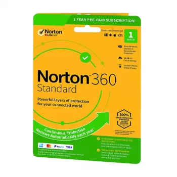 Norton 360 Standard | 1 Įrenginys | 1 Metai | 10 GB Debesų Saugykla | ES | NE Prenumerata