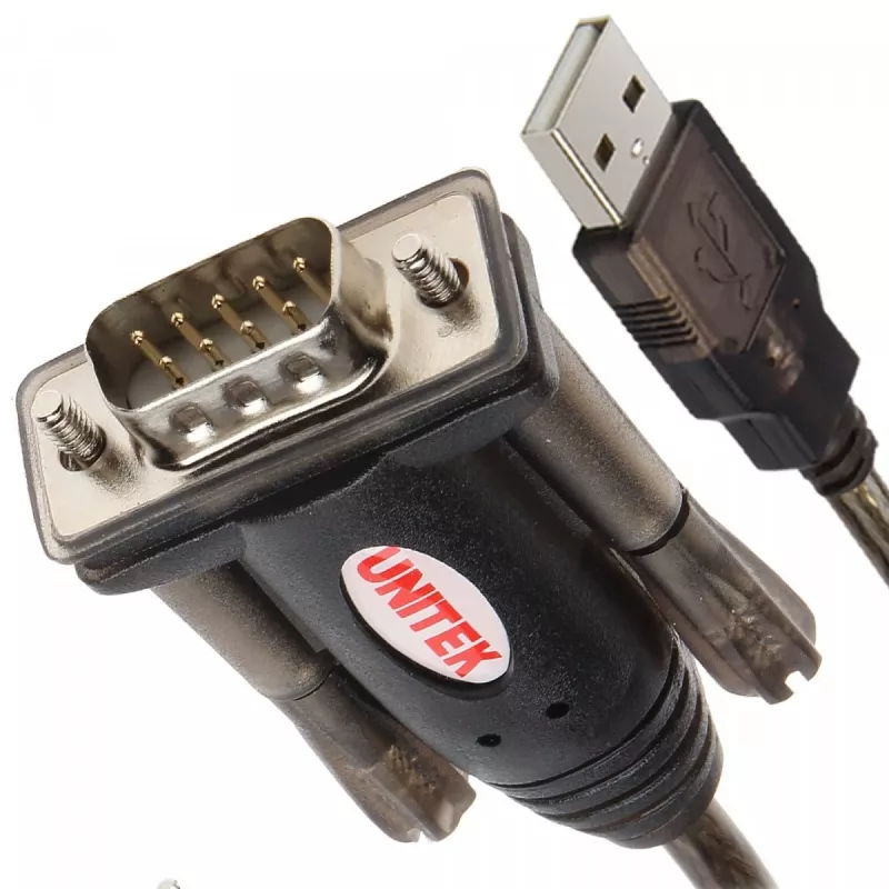 UNITEK Y-105A serijinis kabelis juodas 1,5 m USB-A DB-9