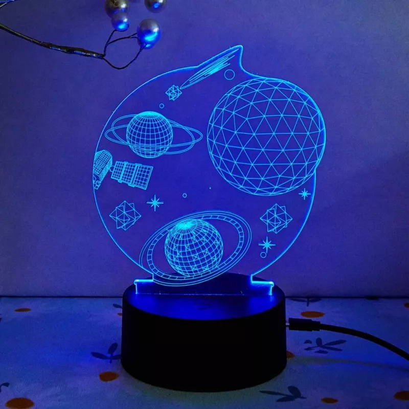 Manta SNL118RGB RGB 3D dekoratyvinė LED lempa