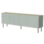 Komoda cama meble FELLINI 2000×400×700 mm, alyvuogė su aliejumi dengtu ąžuolo viršumi, MDF rėmas