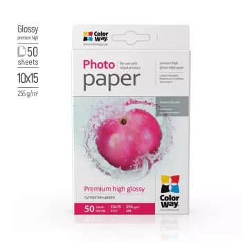 Foto popierius ColorWay PSG2550504R blizgus 255 g/m² 10x15 cm 50 lapų