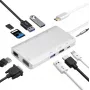 Dokavimo stotelė helos 304265 USB 3.1 Type-C su HDMI, VGA, USB ir LAN