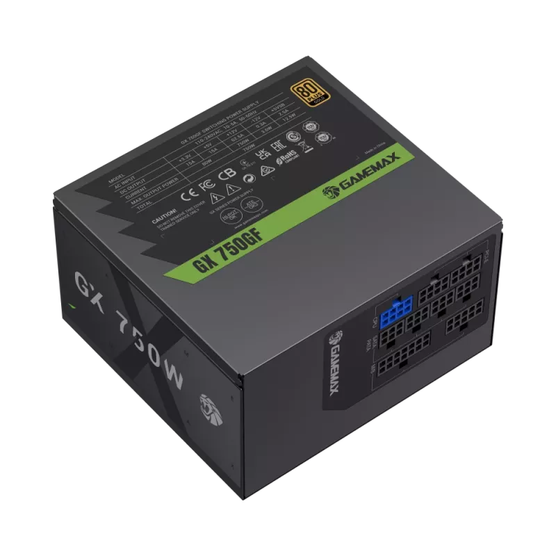 Gamemax GX 750GF 750 W 80 PLUS Gold pilnai modulinis maitinimo šaltinis