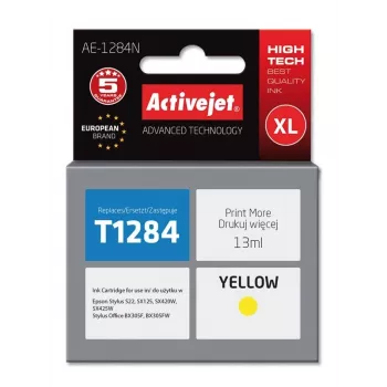 Activejet AE-1284N rašalas (Epson T1284 atitikmuo; Supreme; 13 ml; geltona)