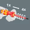Wera Kraftform Kompakt Turbo i Imperial 1 keičiamųjų antgalių rinkinys Wera 05006641001, raudonas