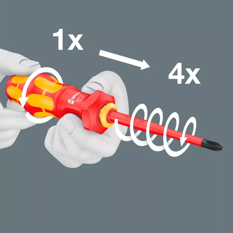 Wera Kraftform Kompakt Turbo i Imperial 1 keičiamųjų antgalių rinkinys Wera 05006641001, raudonas