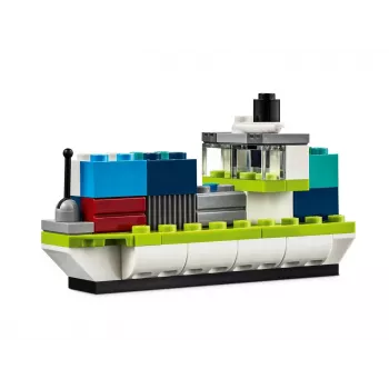 LEGO Classic Creative Vehicles Spalvingų Modelių Automobilių Rinkinys su Policijos Automobilio Žaislu ir 11023 Classic Žalia Pagrindo Plokštė Kvadratinė 32x32 Stud Statybai Žolė