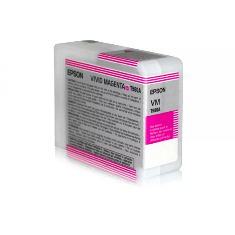 Epson Singlepack Vivid Magenta T580A00, ryškiai purpurinis, pigmentinis rašalas, 80 ml, 1 vnt.