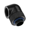 Adapteris 90° G1/4 colio išorinis į G1/4 colio vidinį pasukamas, XSPC, juodos spalvos, 4 vnt. pakuotė