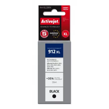 Activejet AH-912BRX kasetė su rašalu (HP 912XL 3YL84AE pakaitalas; Premium; 1100 puslapių; 30 ml, juoda)