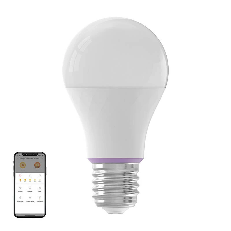 Protinga LED lemputė Yeelight E27 W4, reguliuojamo ryškumo, 9W, 806 lm, 2700–6500K, Wi‑Fi (2,4 GHz), E27 lizdas, balta