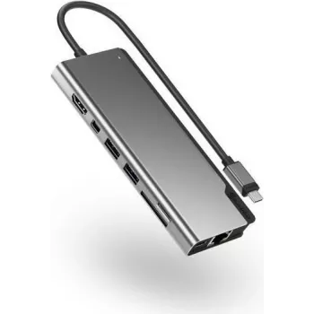 ALOGIC ULDPLSV2-SGR Nešiojamojo kompiuterio stotelė & jungčių replikatorius Laidinis USB 3.2 Gen 1 (3.1 Gen 1) Type-C Juoda - Pilka (ULDPLSV2-SGR)