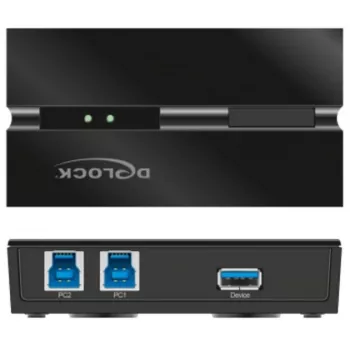 DeLOCK 11495 USB 3.0 jungiklis 5 Gbit/s juodas plastikinis