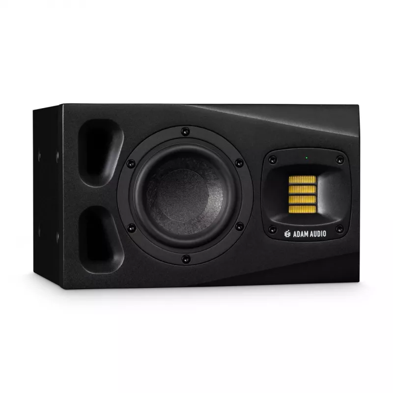 Studijiniai monitoriai ADAM AUDIO A4V juodi, 2 krypčių, 90W RMS, 4 colių žemų dažnių garsiakalbis, LED ekranas, montuojami į stelažą