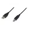Digitus ASSMANN USB kabelis – USB A tipo (4 kontaktų, kištukas) – USB B tipo (4 kontaktų, kištukas) – 1 m (USB / Hi-Speed USB) – Juoda (AK-300105-010-S)
