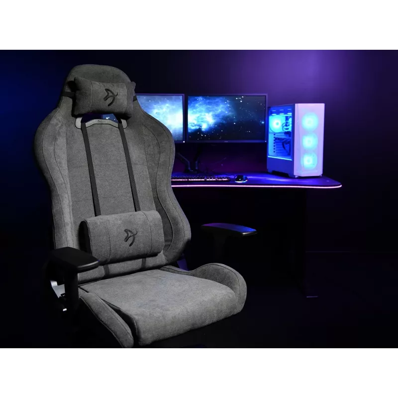 Žaidimų kėdė Arozzi Torretta SoftFabric ASH ergonomiškas dizainas reguliuojama