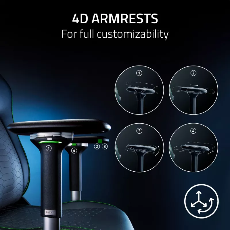 Žaidimų kėdė Razer Iskur V2 Padded seat Black