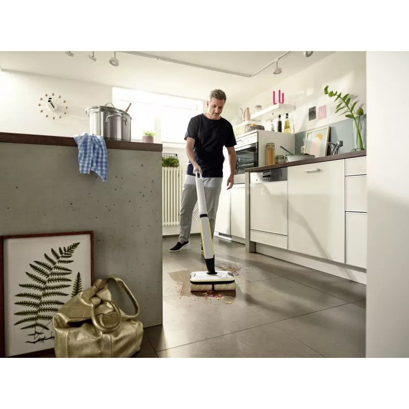 Kärcher FC 7 CORDLESS belaidis elektrinis šluotvynėlis, akumuliatorinis, be maišelio, juoda/balta/geltona, 2.85 Ah