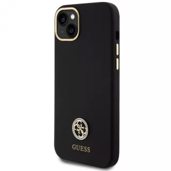 GUESS GUHCP15M4DGPK | Galinis dangtelis | Apple iPhone 15 Plus / 14 Plus | TPU, silikonas, mikropluoštas | Juoda
