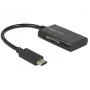 Delock USB 3.1 Gen 1 kortelių skaitytuvas USB Type-C vyriškas 4 lizdai - Visų tipų atminties kortelių skaitytuvas (MMC, SD, miniSD, RS-MMC, TransFlash, MMCmobile, microSD, MMCmicro, SDHC, miniSDHC, microSDHC, SDXC, microSDXC, SDHC UHS-I, microSDHC UHS-I)