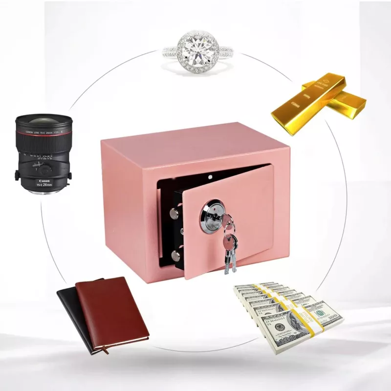 Extralink Home | Home Safe | biuro, raktų dėžutė, apsauginis seifas, Rožinė, S-404