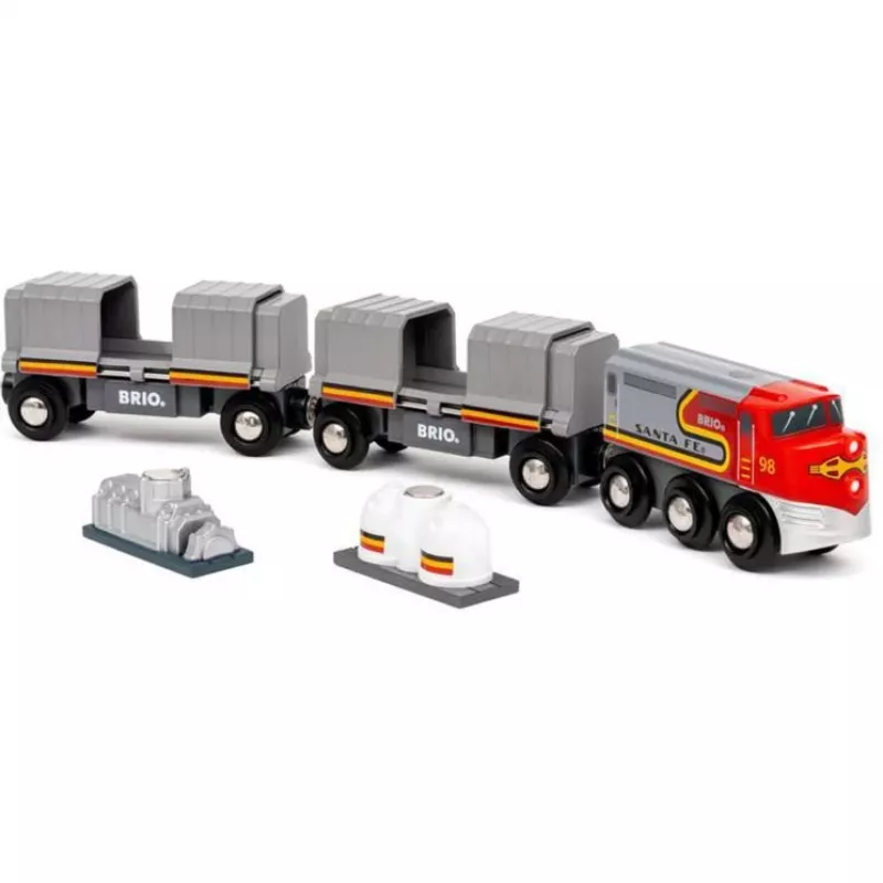 Traukinys BRIO World Santa Fe Trains of the World įvairiaspalvis