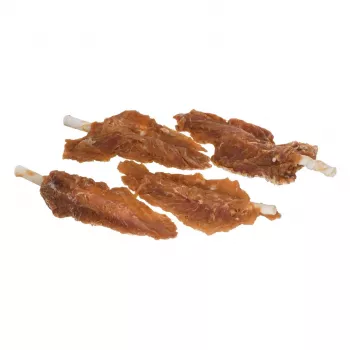 Šunų skanėstai PETITTO vištienos filė ant lazdelės 500 g – paukštienos dietinis užkandis, 500 g plastikinė pakuotė