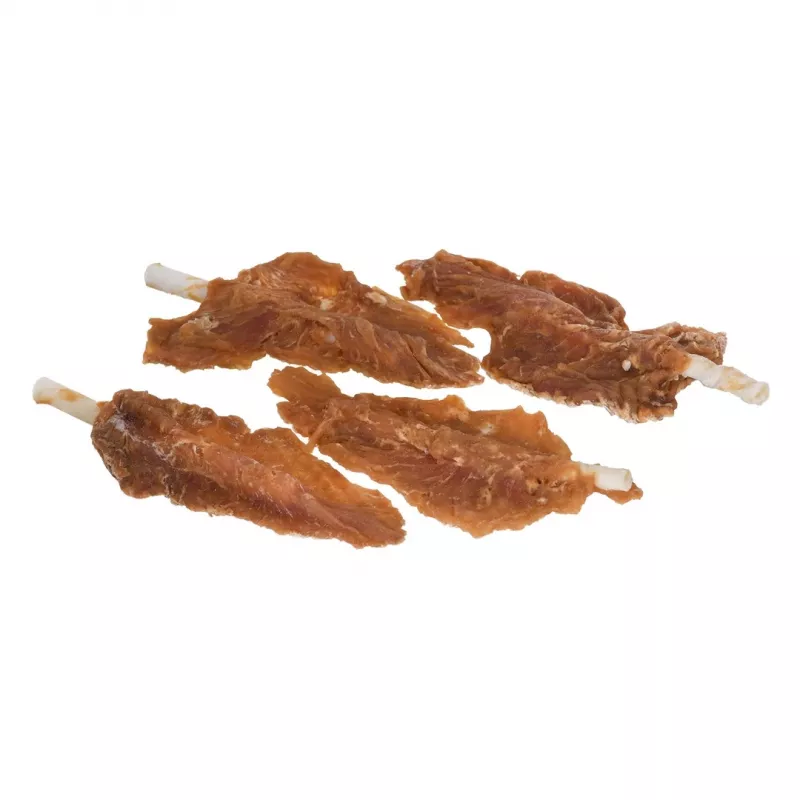 Šunų skanėstai PETITTO vištienos filė ant lazdelės 500 g – paukštienos dietinis užkandis, 500 g plastikinė pakuotė