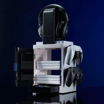 Numskull Games PS5 įkvėptas žaidimų seifas, diskų laikiklis žaidimams, PlayStation 5, pilka, laidinis, 1 vnt.
