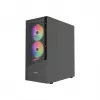 Gembird Fornax 4300 CCC-FC-4300 žaidimų korpusas ATX Midi Tower, grūdinto stiklo, ARGB ventiliatoriai, 2x USB 3.1, 1x USB 2.0, juodas