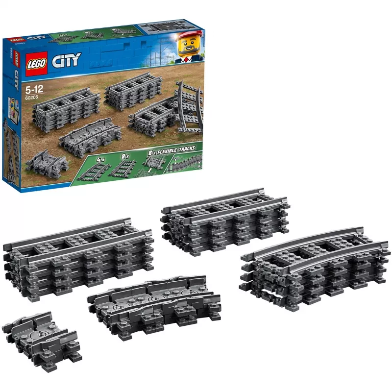 LEGO City Bėgiai 60205 – Konstrukcinis žaislas su keleiviniu traukiniu