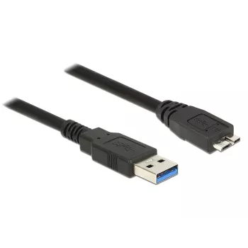 USB laidas DeLOCK 85074 USB 3.2 Gen 1, 2 m, USB A – Micro-USB B, juodas