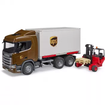 Scania Super 560R Transportinis konteineris su šakiniu krautuvu