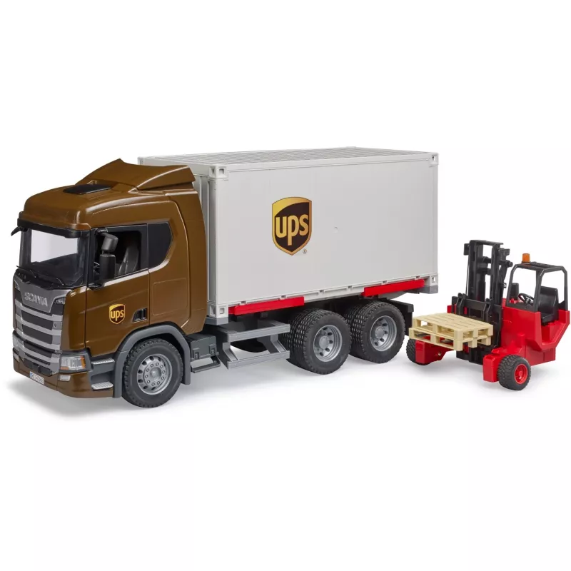 Scania Super 560R Transportinis konteineris su šakiniu krautuvu