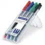 Permanentinis markeris plonu antgaliu Staedtler Lumocolor 318 WP4, 4 vnt.