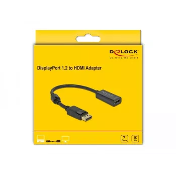 Adapteris DisplayPort 1.2 (vyriškas) į HDMI (moterišką) 4K DeLOCK 63559