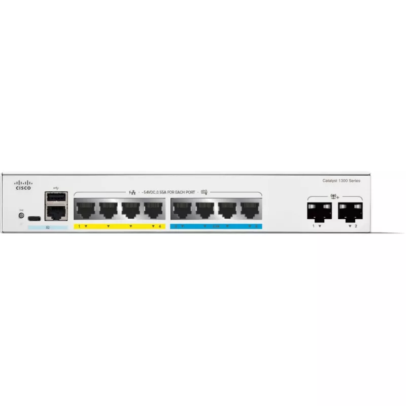 Valdomas jungiklis Cisco Catalyst C1300-8MGP-2X L2/L3 Gigabit Ethernet PoE