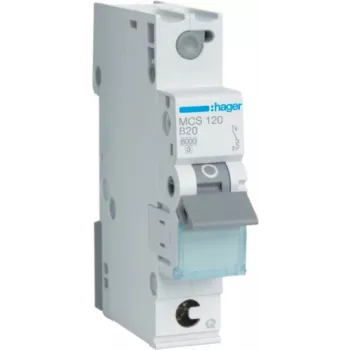 Hager MCS120 automatinis jungiklis C charakteristika 1 polius 1 modulis (MCS120)