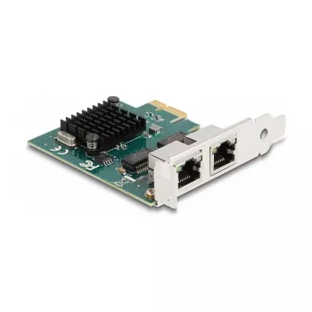 DeLOCK PCI Express x1 kortelė 2 x RJ45 Gigabit LAN BCM Pilka