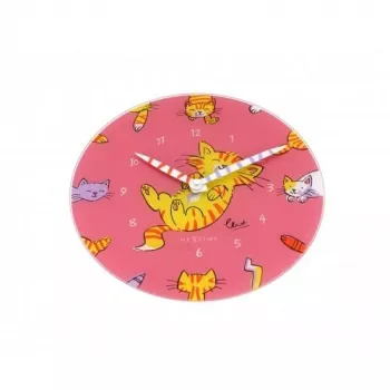 NeXtime klok 8810 Tickle My Tummy, Ø30 cm, sieninis, rožinė / daugiaspalvė