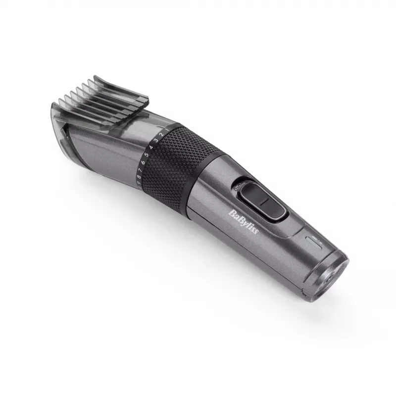 Plaukų kirpimo mašinėlė BABYLISS E976E – belaidė, 26 ilgio nustatymai, 0,5–25 mm, 40 mm ašmenys, titano/nerūdijančio plieno ašmenys, 60 min. veikimo laikas