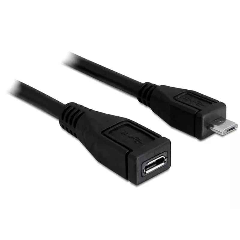 USB laidas DeLOCK 83248 USB 2.0 1m Micro-USB B juodas
