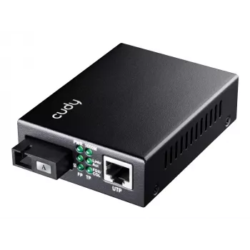 Tinklo medijos keitiklis Cudy MC100GSB-60A 1000 Mbit/s Daugiamodis Vienmodis Juodas