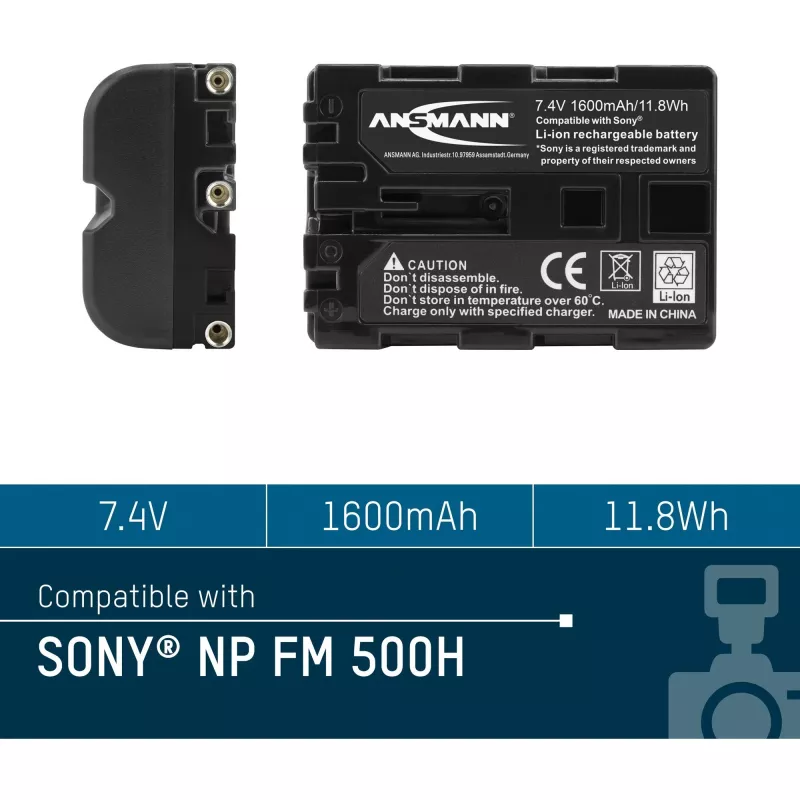ANSMANN A-Son NP FM 500 H – Kameros baterija Li-Ion 1500 mAh (5044503)