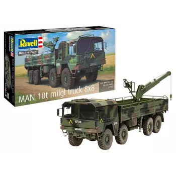 Plastikinis modelio rinkinys REVELL Man 10T Milgl 8x8 sunkvežimis 1/35 mastelis