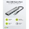 Goobay Slim 4-Port USB Hub USB-C į USB-A 5 Gbit/s - 1x USB-C, 3x USB-A (76562)